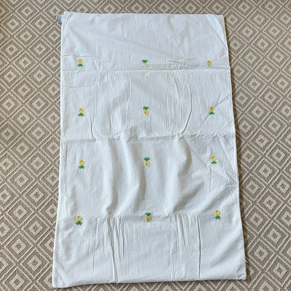 Little English Searsucker Pineapple Embroidery Towel